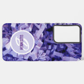 Monogramm aus lila zerknittertem Papier Samsung Galaxy Hülle (Linke Seite)