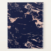 Monogramm aus Luxus Navy Blue Rose Planer (Rückseite)