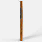 Monogramm aus Mahagoniholz und Braunteather Samsung Galaxy Hülle (Rechte Seite)