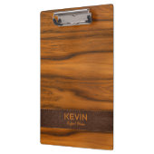 Monogramm aus Mahagoniholz und Leder Klemmbrett (Links)