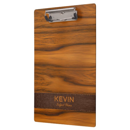 Monogramm aus Mahagoniholz und Leder Klemmbrett (Links)