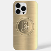 Monogramm aus metallischem Gold Case-Mate iPhone Hülle (Rückseite)