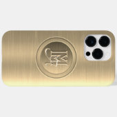 Monogramm aus metallischem Gold Case-Mate iPhone Hülle (Rückseite (Horizontal))
