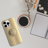 Monogramm aus metallischem Gold Case-Mate iPhone Hülle