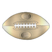 Monogramm aus metallischem Gold Football (Vorderseite)