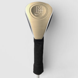 Monogramm aus metallischem Gold Golf Headcover