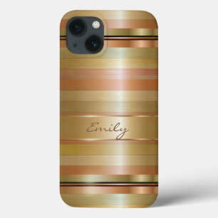 Monogramm aus metallischem Gold und Kupfer iPhone 13 Hülle