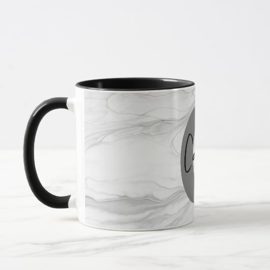 Monogramm aus modernem und klassischem Marmor Buch Tasse (Links)