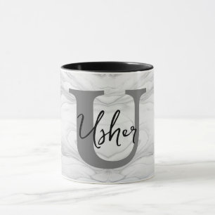 Monogramm aus modernem und klassischem Marmor, Let Tasse