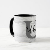 Monogramm aus modernem und klassischem Marmor, Let Tasse (Vorderseite Links)
