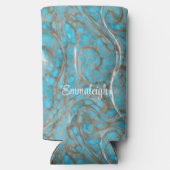 Monogramm aus Perlescent-Marmor-Stone Selters Dosenkühler (Rückseite)