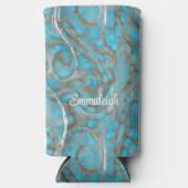 Monogramm aus Perlescent-Marmor-Stone Selters Dosenkühler (Vorderseite)