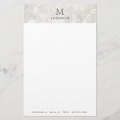 Monogramm aus Perlmarmor Briefpapier (Vorderseite)