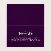 Monogramm aus pinkfarbenem Glitzer Visitenkarten (Innenseite Aufgefaltet)