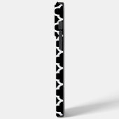 Monogramm aus Quatrefolie Schwarz und Weiß Case-Mate iPhone Hülle (Rückseite / Links)