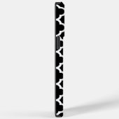 Monogramm aus Quatrefolie Schwarz und Weiß Case-Mate iPhone Hülle (Rückseite / Rechts)