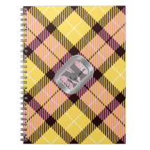 Monogramm aus rosafarbenem, Kariertem Tartan-Metal