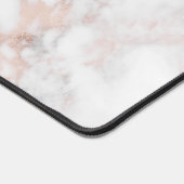 Monogramm aus Rose und weißem Marmor Schreibtischunterlage (Ecke)