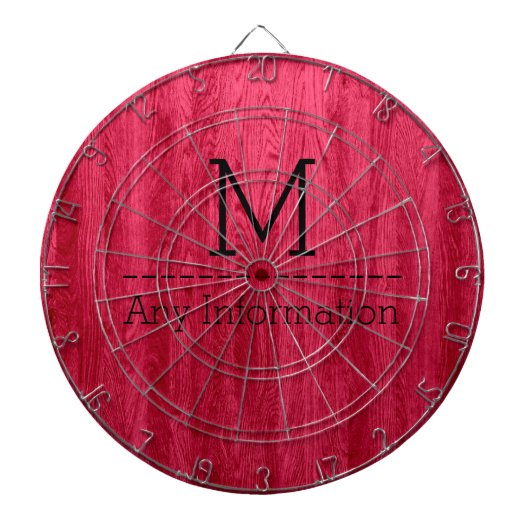 Monogramm aus Rotholz Dartscheibe (vorne)
