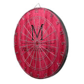 Monogramm aus Rotholz Dartscheibe (Vorderseite rechts)
