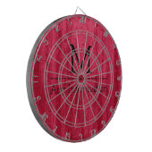 Monogramm aus Rotholz Dartscheibe (Vorderseite Links)