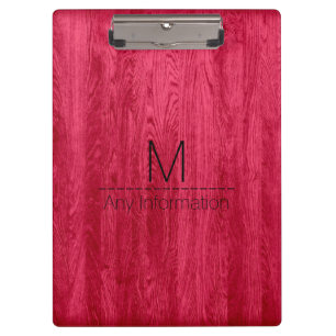 Monogramm aus Rotholz Klemmbrett