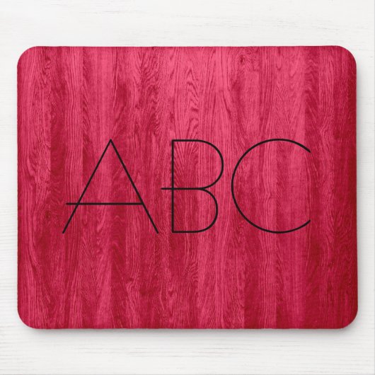 Monogramm aus Rotholz Mousepad (Vorne)