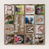 Monogramm aus rustikalem Holz 13 Fotolage Puzzle (Horizontal)