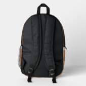 Monogramm aus rustikalem Holz Bedruckter Rucksack (Rückseite)