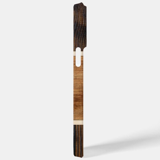 Monogramm aus rustikalem Holz Case-Mate iPhone Hülle (Rückseite / Rechts)