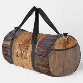 Monogramm aus rustikalem Holz Duffle Bag (Rechte Ecke)