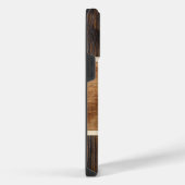 Monogramm aus rustikalem Holz iPhone Hülle (Rechte Seite)