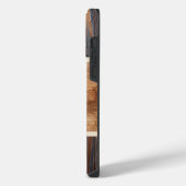 Monogramm aus rustikalem Holz iPhone Hülle (Linke Seite)