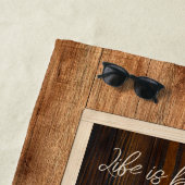 Monogramm aus rustikalem Holz Strandtuch (Beispiel)