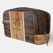Monogramm aus rustikalem Holz Waschbeutel (Rechte Ecke)
