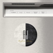 Monogramm aus schwarz-weißem Riesen Magnet (In Situ (Geschirrspüler))