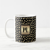 Monogramm aus schwarzem Gold - ein modernes Luxus- Kaffeetasse (Links)