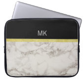 Monogramm aus schwarzem Gold Laptopschutzhülle (Vorderseite)