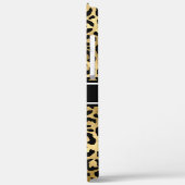 Monogramm aus schwarzem Leopard Case-Mate iPhone Hülle (Rückseite / Links)