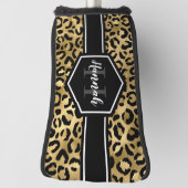 Monogramm aus schwarzem Leopard Golf Headcover (Rotieren 90)
