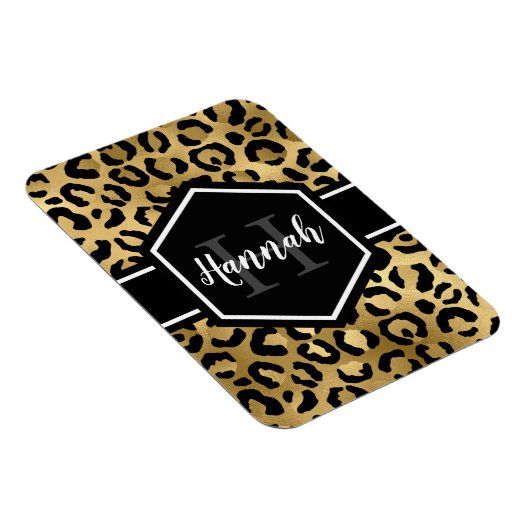 Monogramm aus schwarzem Leopard Magnet (Rechte Seite)