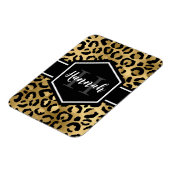 Monogramm aus schwarzem Leopard Magnet (Linke Seite)