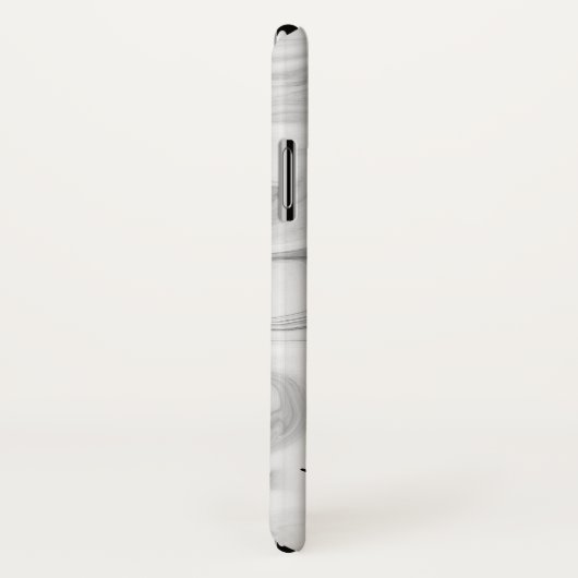 Monogramm aus schwarzem und weißem Marmor Case-Mate iPhone Hülle (Hinten/Rechts)