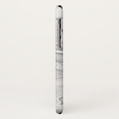 Monogramm aus schwarzem und weißem Marmor Case-Mate iPhone Hülle (Hinten/Links)