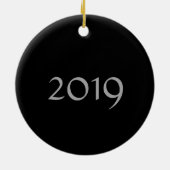 Monogramm aus schwarzem und weißem, modernen Strei Keramik Ornament (Hinten)