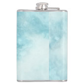 Monogramm aus Smokey Blue-Marmor Flachmann (Rückseite)