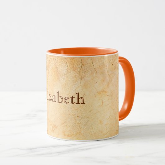 Monogramm aus Terracotta-Ziegelsteinen im italieni Tasse (VorderseiteRechts)
