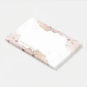 Monogramm aus texturierter Rose Post-it Klebezettel (angewinkelt)