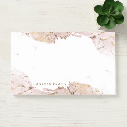 Monogramm aus texturierter Rose Post-it Klebezettel (Büro)