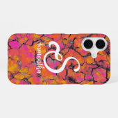 Monogramm aus tropischem Marmor iPhone 16 Hülle (Rückseite (Horizontal))